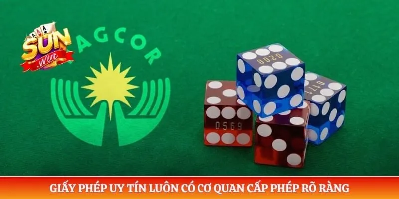 Giấy phép hoạt động Sunwin Giấy phép uy tín luôn có cơ quan cấp phép rõ ràng