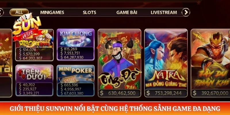 Giới thiệu Sunwin nổi bật cùng hệ thống sảnh game đa dạng