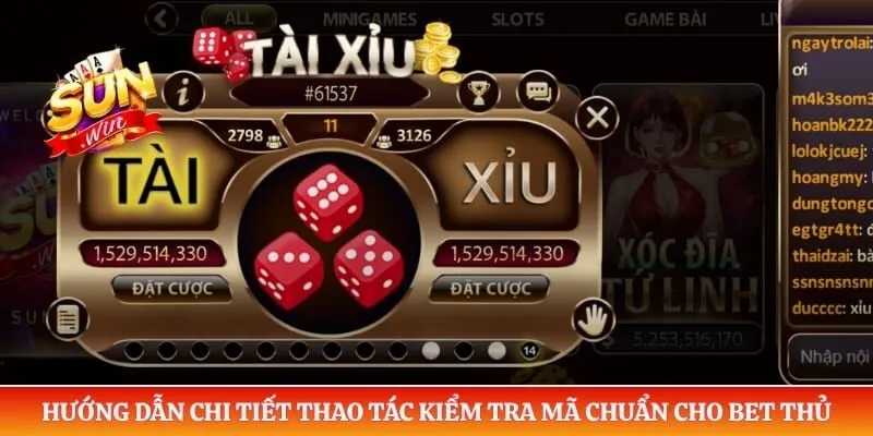 Tài Xỉu MD5 Sunwin - Bí Quyết Kiểm Tra Mã Chuỗi Cực Chuẩn Hướng dẫn chi tiết thao tác kiểm tra mã chuẩn cho bet thủ