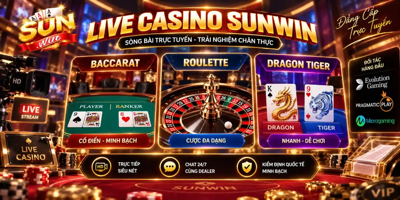Sunwin ⭐️ Link Tải Cổng Game Sun win Mới Nhất 2026 Live Casino Sunwin Với Dealer Chuyên Nghiệp