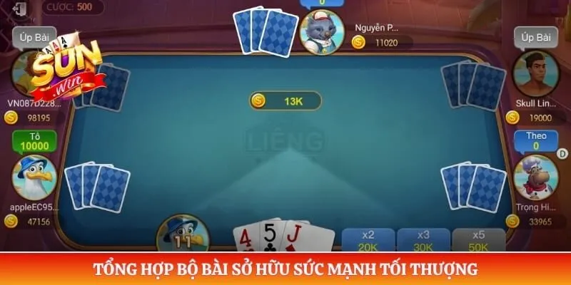 Bài Liêng Sunwin - Cược Kịch Tính Săn Thưởng Giá Trị Tổng hợp bộ bài sở hữu sức mạnh tối thượng